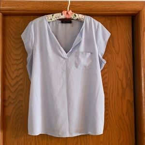 Baby blue short sleeved blouse
